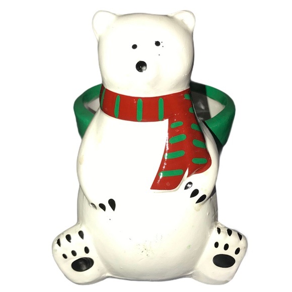 Rocket Farms Polar Bear Ceramic Mini Planter - Picture 2 of 7